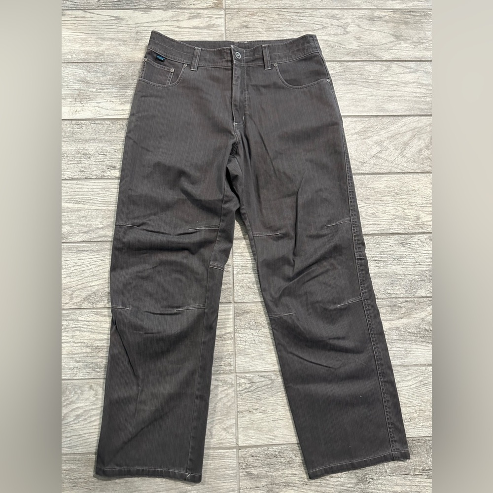 Kuhl Rydr Pants Mens Relaxed Fit 34x30 Gray Lean Crag Series Vintage Patina Dye